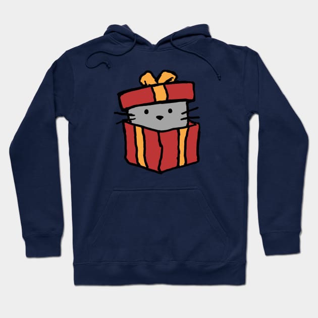 A cat in a gift box Hoodie by FoxShiver